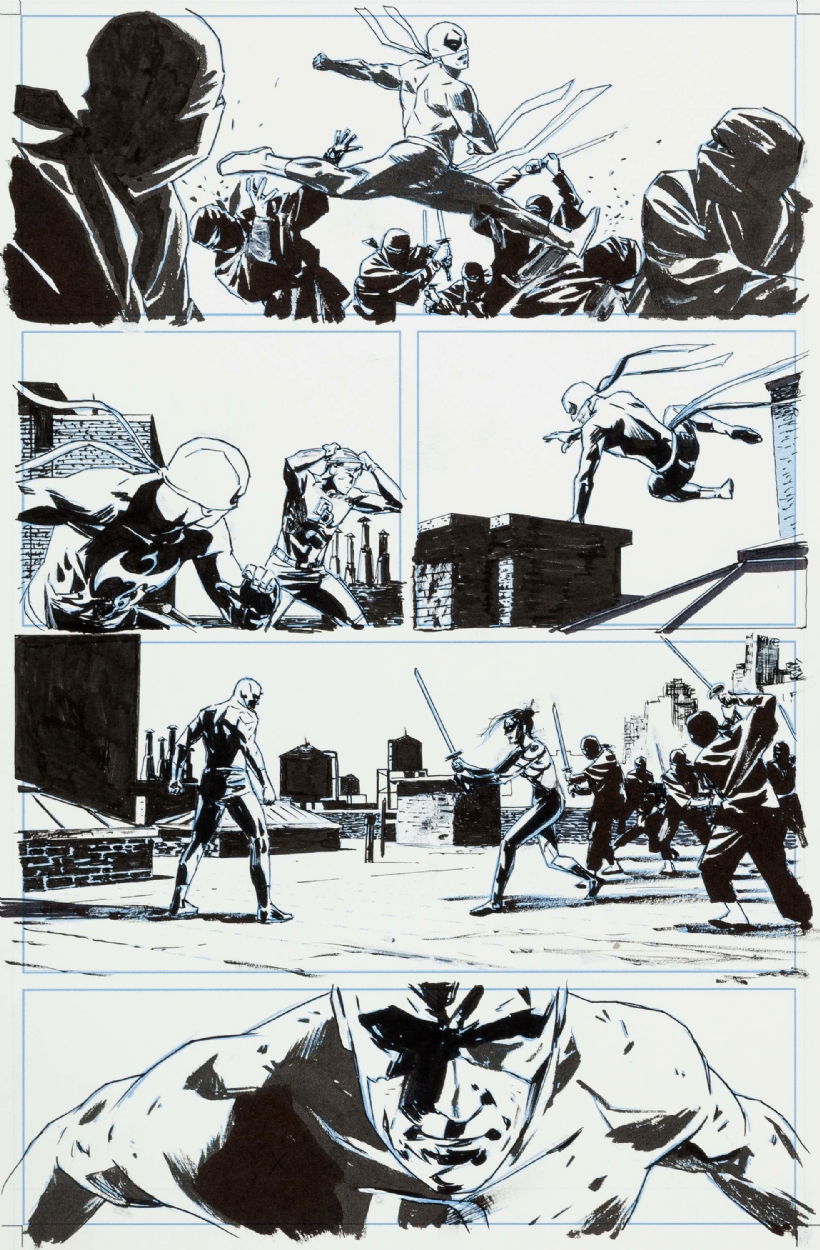 Michael Lark, Tonci Zonjic, and Stefano Gaudiano Daredevil #115 Page 11 Original Art (Marvel, 2009)