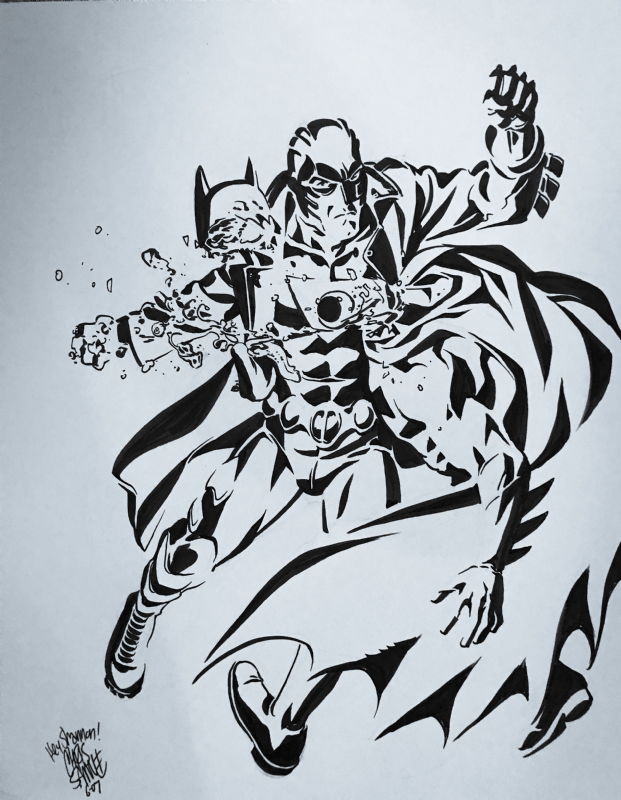 Midnighter vs Batman by Chris Samnee