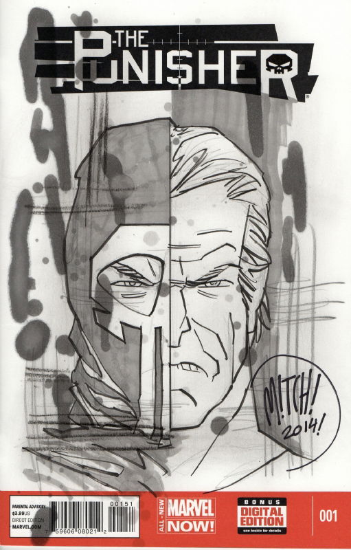 Mitch Gerards - Punisher Sketch Cover