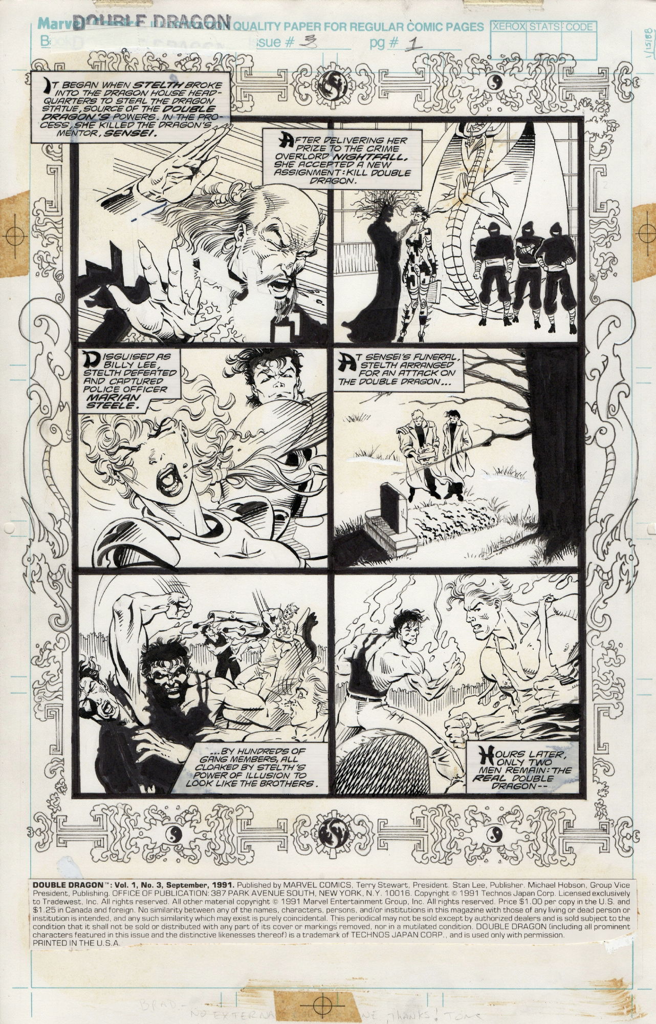 Tom Raney - Double Dragon Issue 3 Page 1