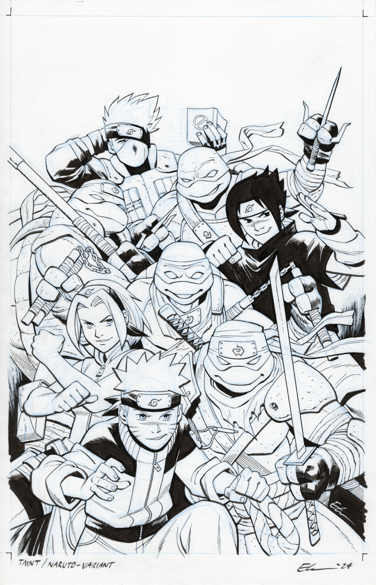 Ethan Young - Teenage Mutant Ninja Turtles x Naruto Cover 3 Variant